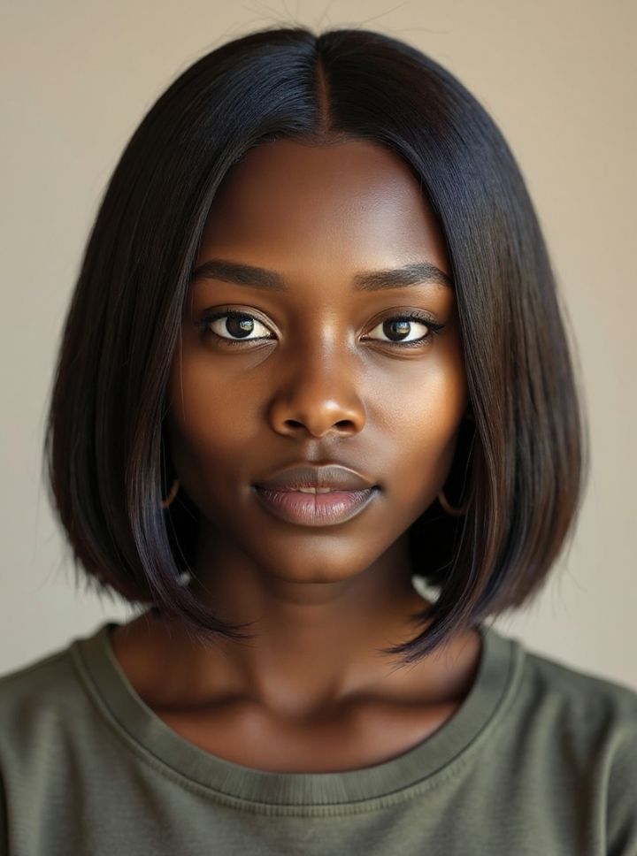 Silk press rendered on a real selfie by Lineup