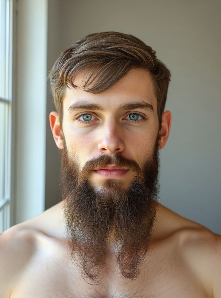 Viking beard rendered on a real selfie by Lineup
